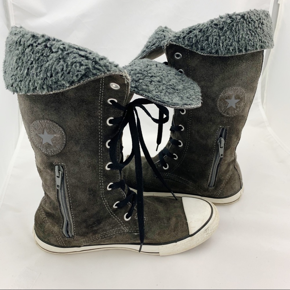 Converse Suede Lace Up Boots Size 4